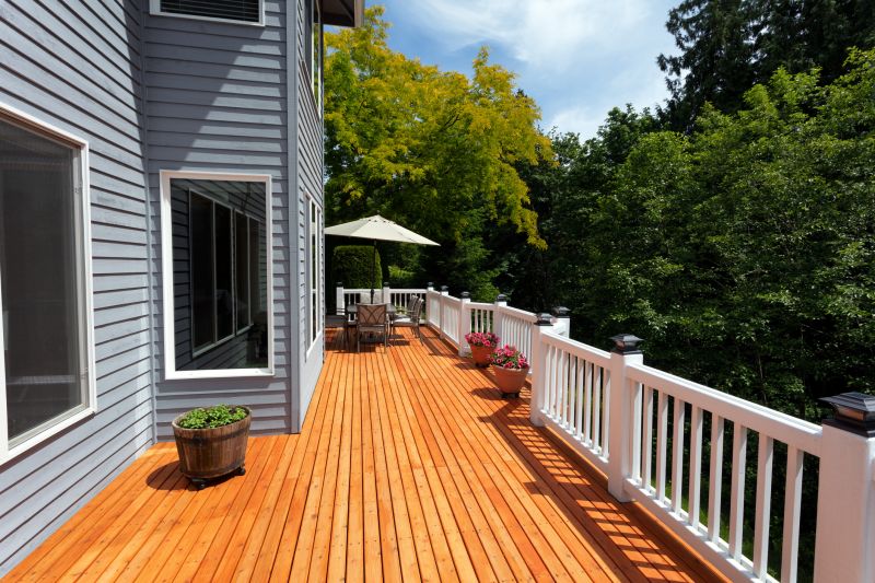 Deck with Stairs and Planters